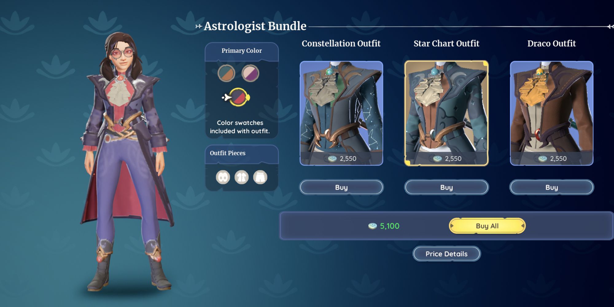 The Star Chart Outfit from the Astrologist Bundle