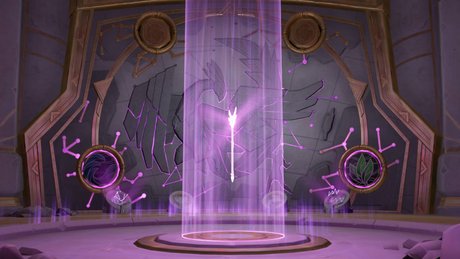 a photo of the vaults in the night sky temple