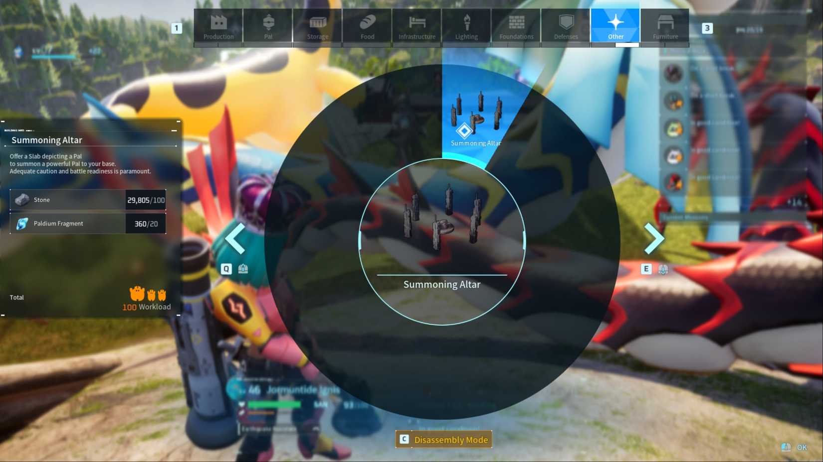 Palworld - Summoning Altar in Build menu