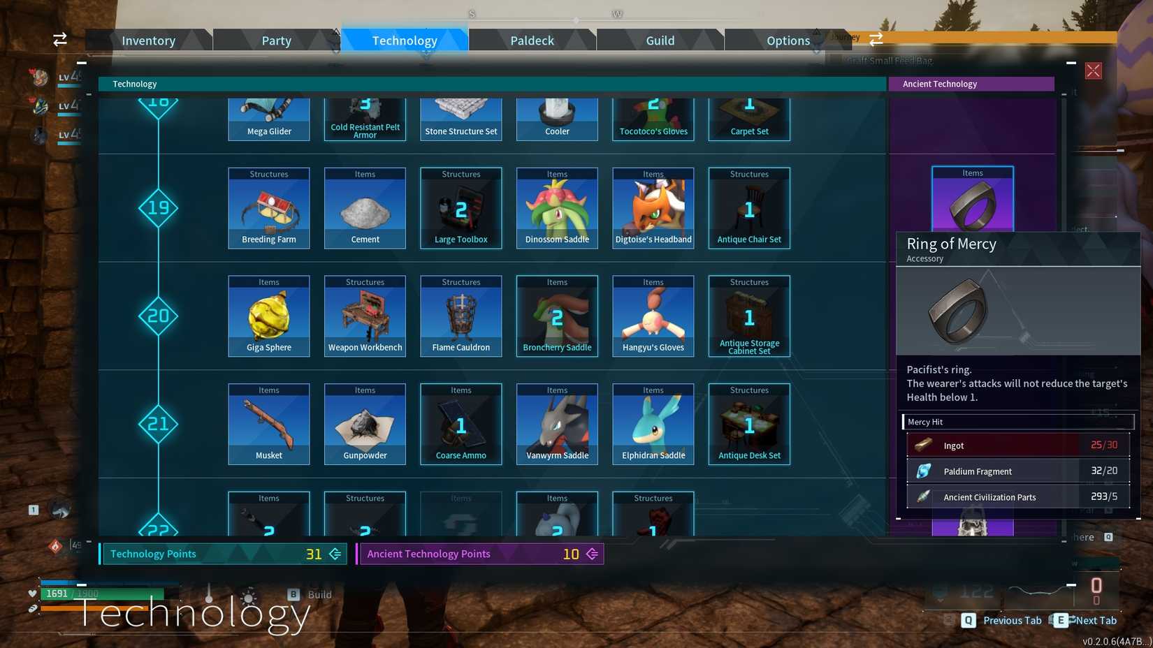 Palworld - Unlocking Ring of Mercy