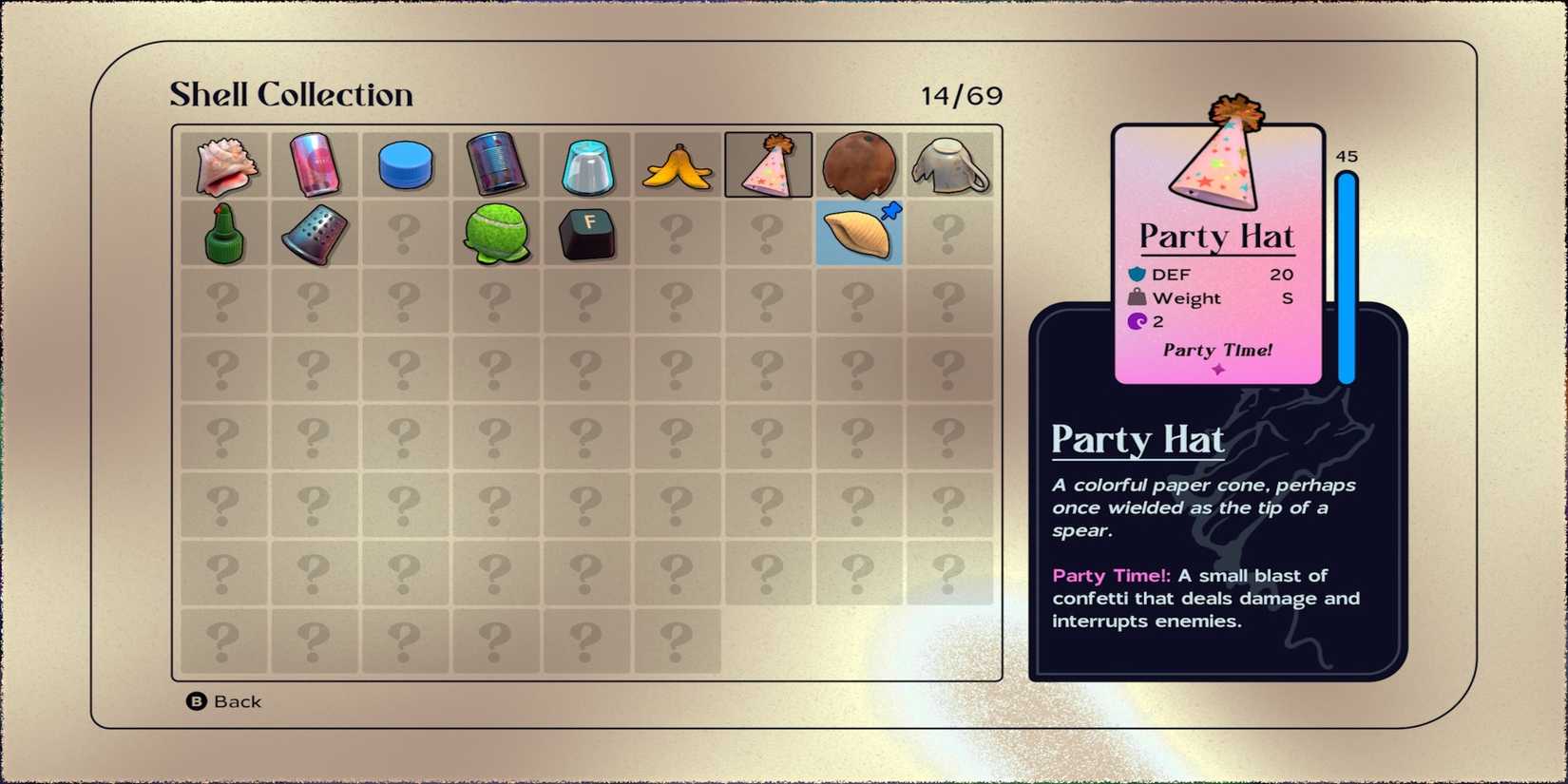 Party Hat shell in Another Crab's Treasure