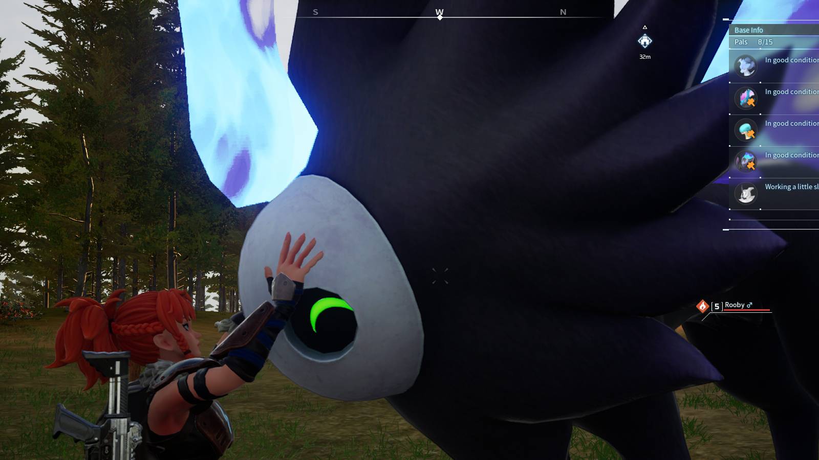 petting Maraith in Palworld