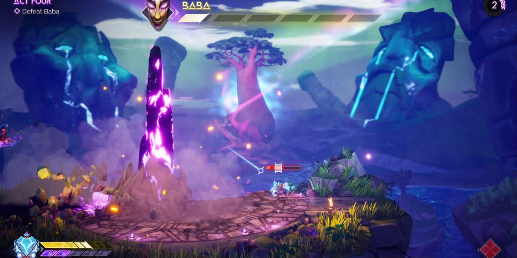 Pillar Attack. in Tales of Kenzera