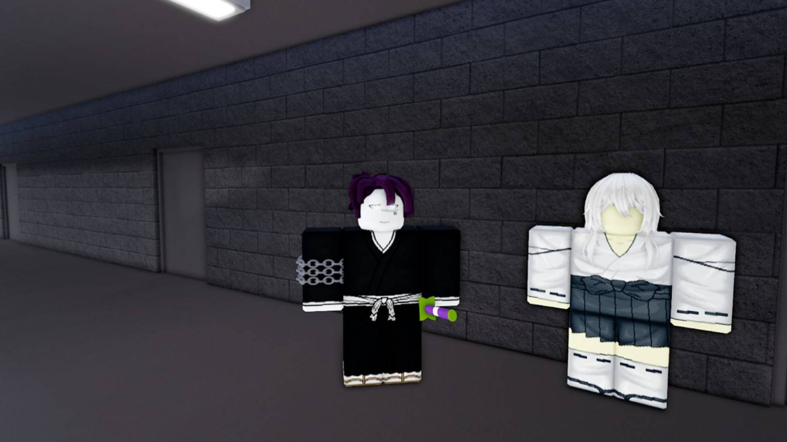 Type Soul character next to NPC