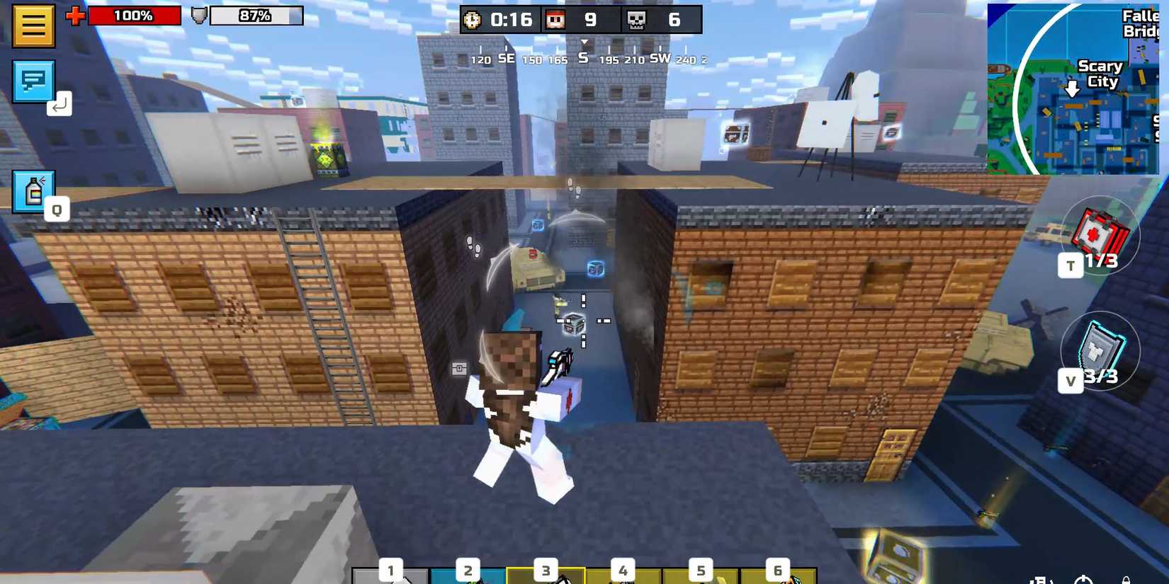 Image of a character in a game of Battle Royale in Pixel Gun 3D