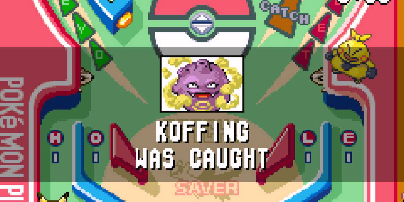 Playing a match in Pokemon Pinball Ruby And Sapphire