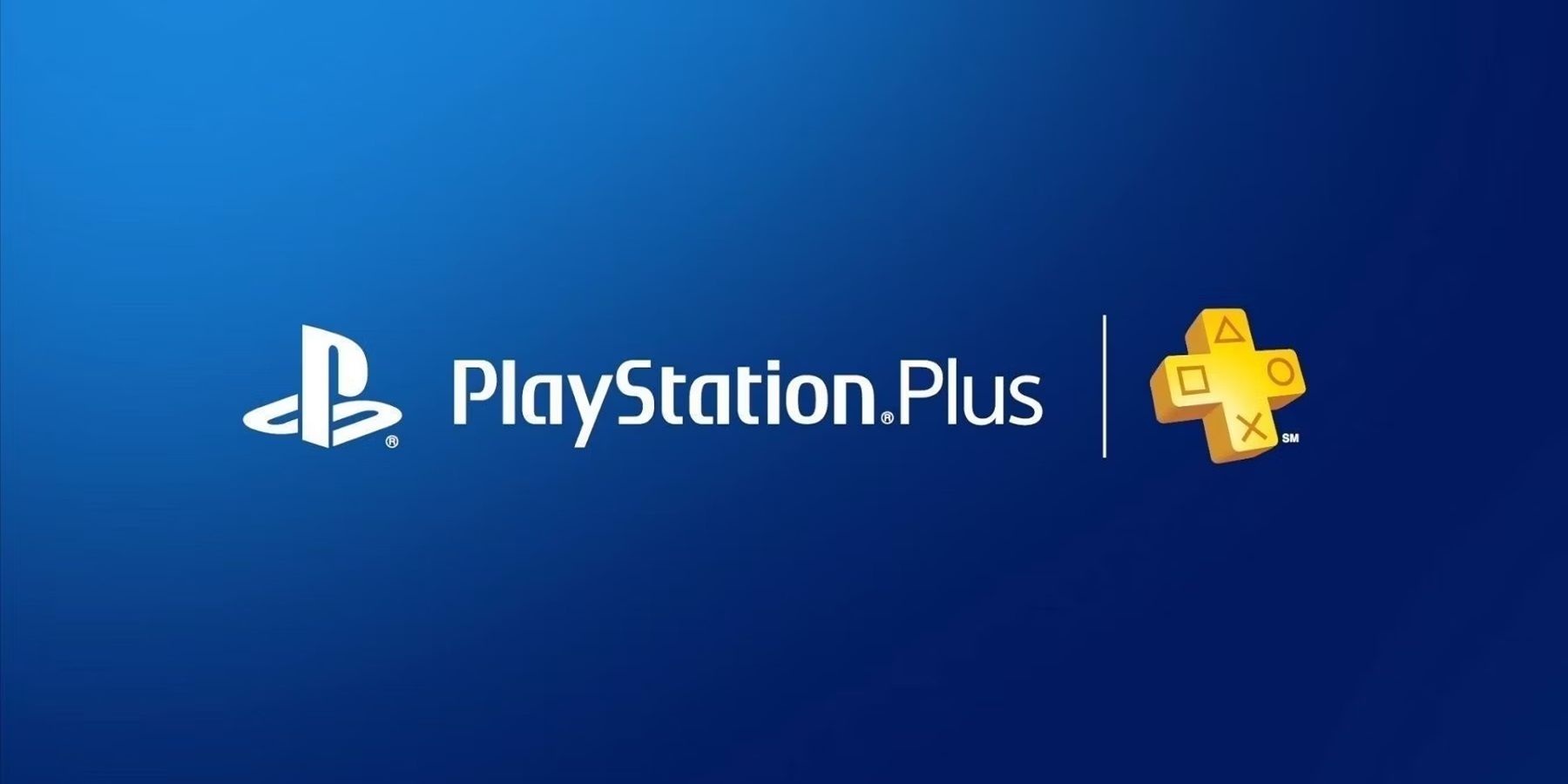 playstation plus logo with blue background