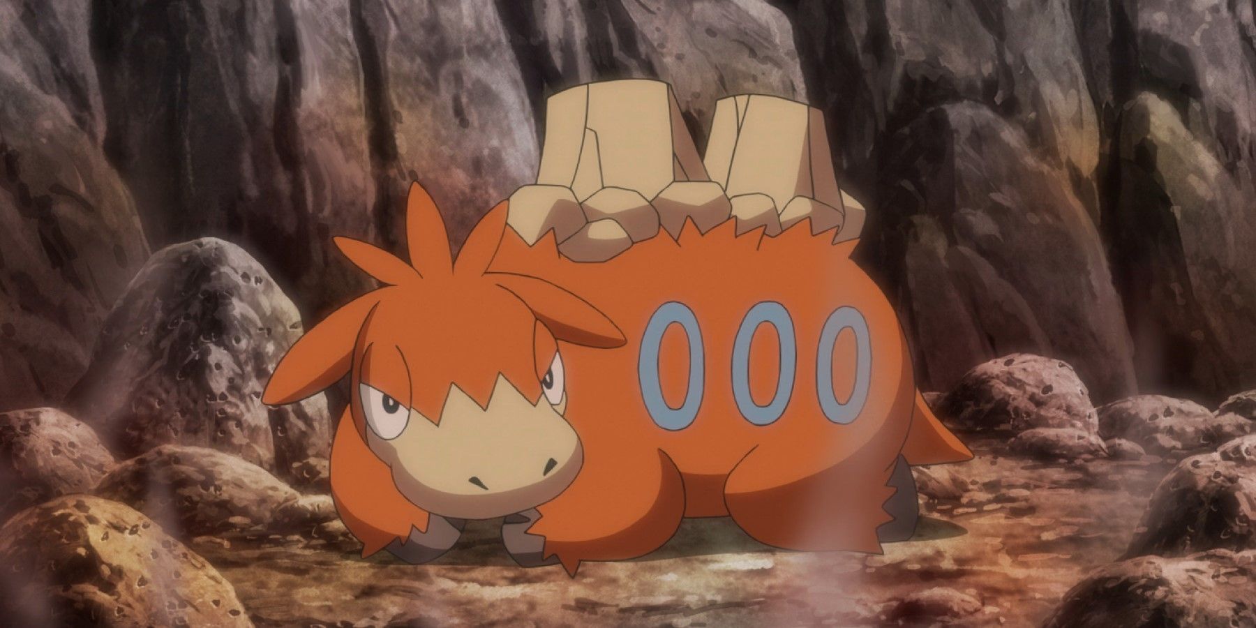 pokemon-camerupt-lay-down-rocky-background-anime