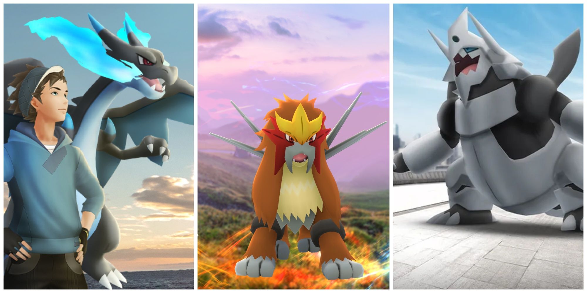 A split image of multiple Pokemon from Pokemon Go's April events