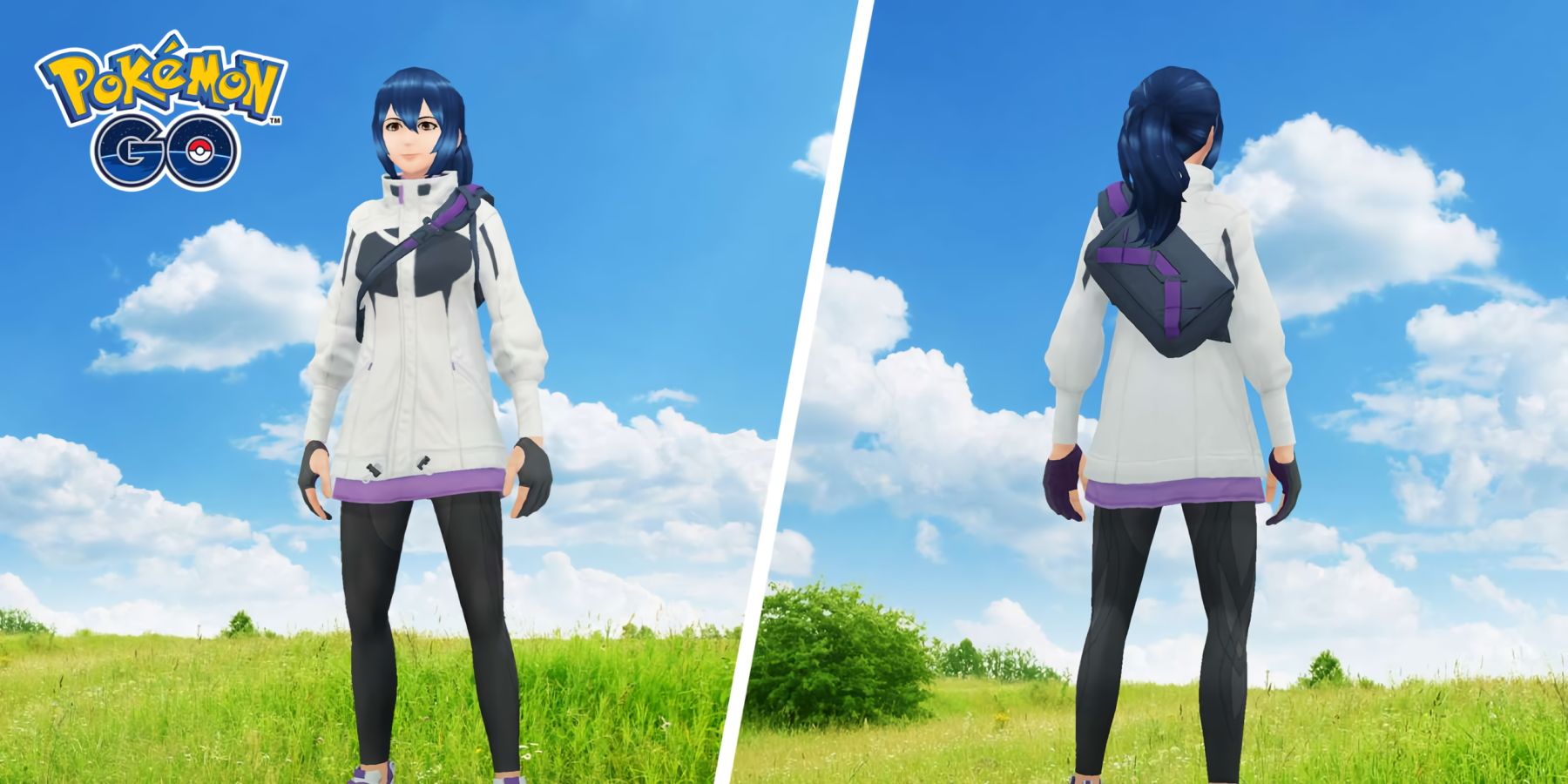A promotional image for Pokemon GO, showing a new avatar following the controversial avatar update.