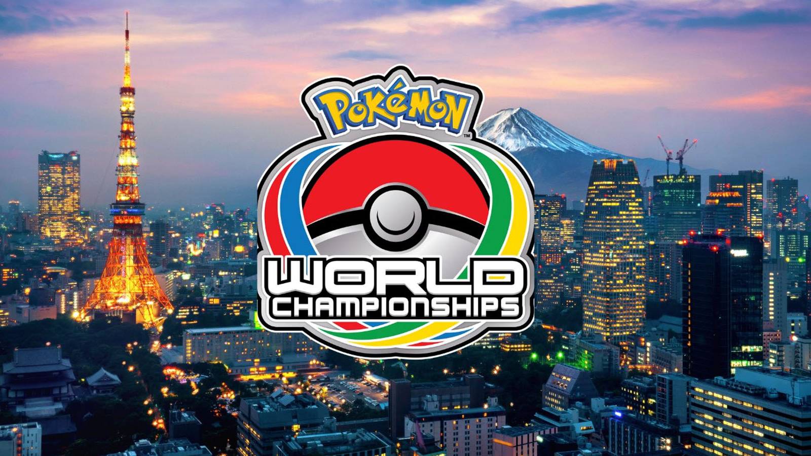 An image of the Pokemon World Championships logo set against a city at night.