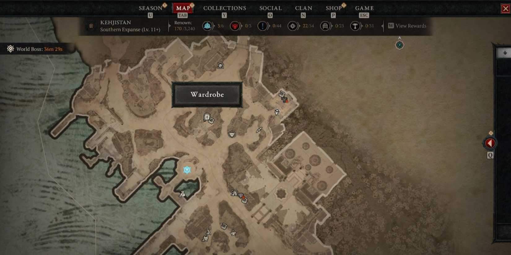 Wardrobe in Diablo 4