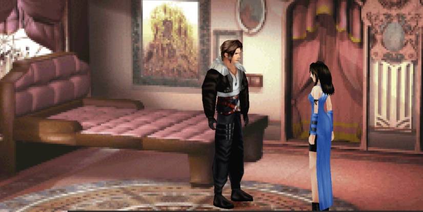 squall and rinoa talking in her bedroom in final fantasy 8