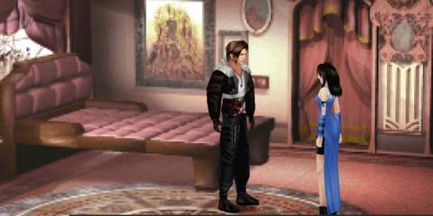 squall and rinoa talking in her bedroom in final fantasy 8