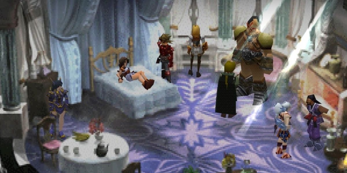 legend of dragoon cast standing around a room
