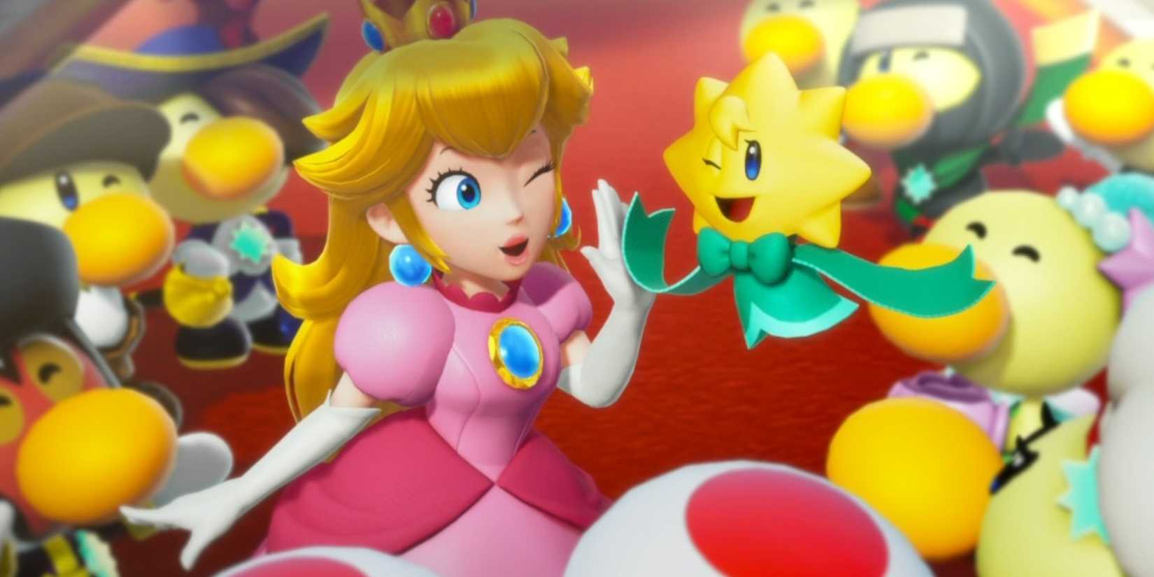 last picture in princess peach showtime, peach high fives stella