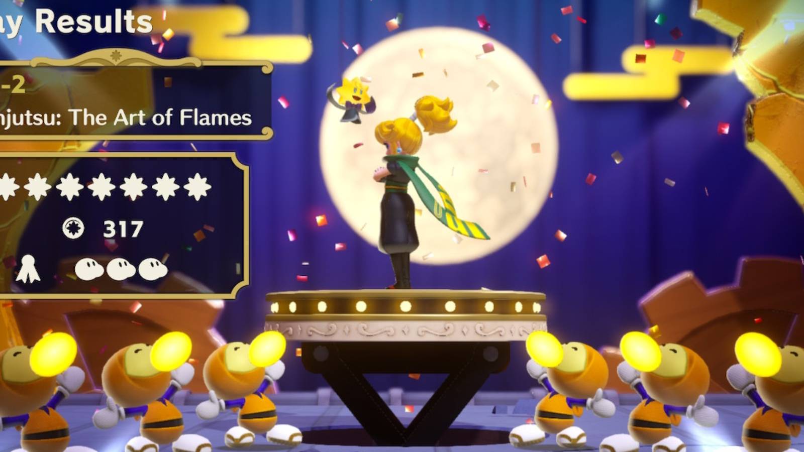 Princess Peach Showtime Ninjutsu The Art of Flames play results