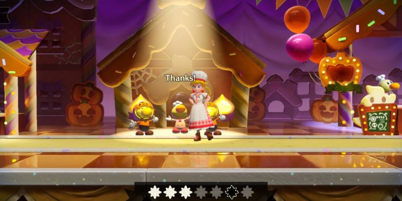 Princess Peach Showtime Welcome to the Spooky Party sparkle gem 3