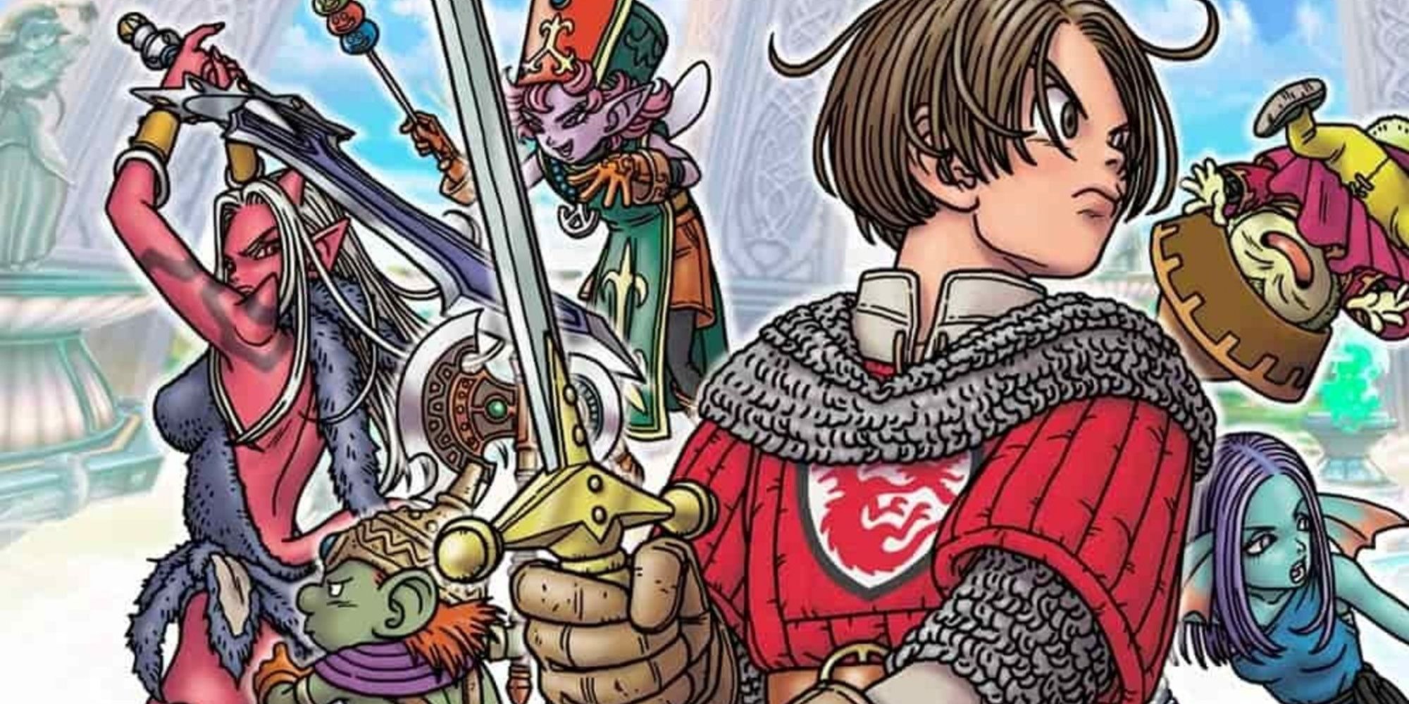 Promo art featuring characters in Dragon Quest 10