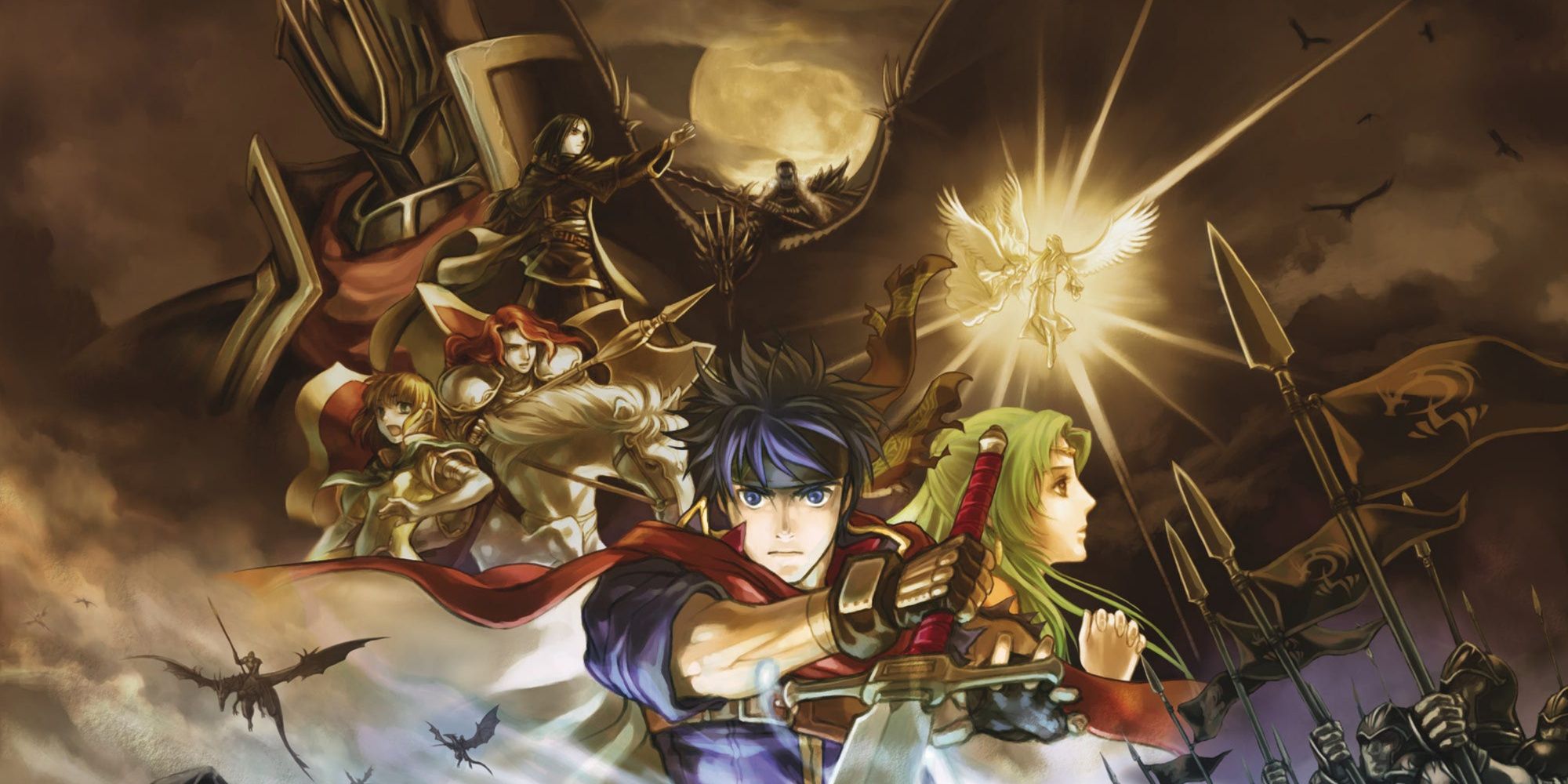 Promo art featuring characters in Fire Emblem Path Of Radiance
