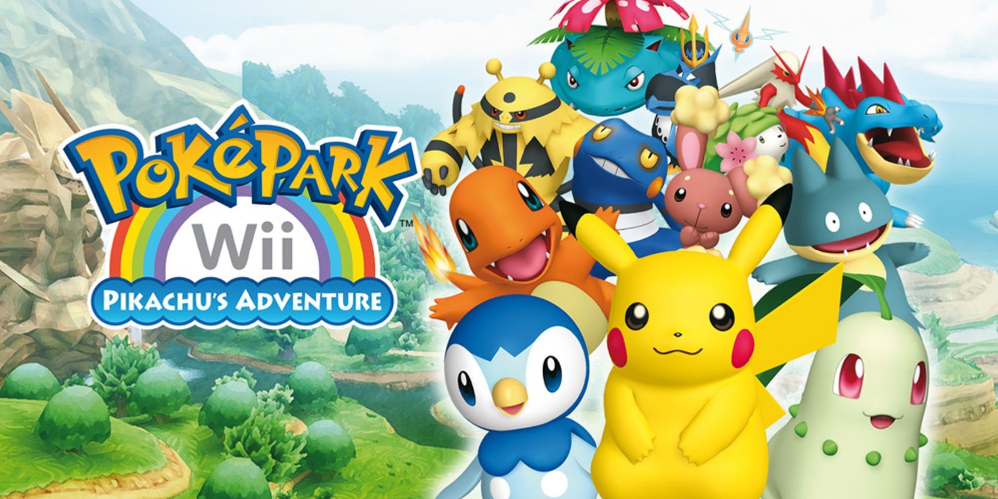 Promo art featuring Pokemon in PokePark Wii Pikachu's Adventure