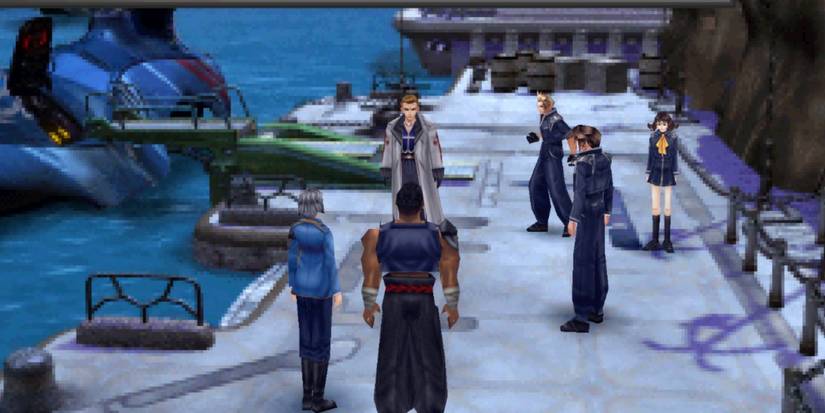 squall and the party talking to raijiin and fujiin
