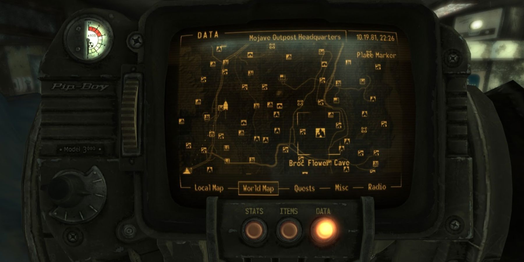 Fallout New Vegas: map