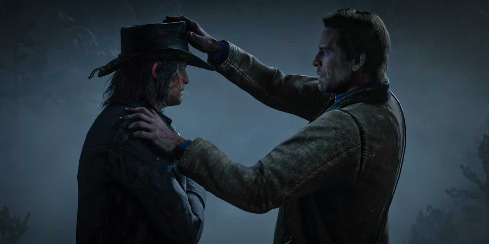 Arthur Morgan and John Marston bonding