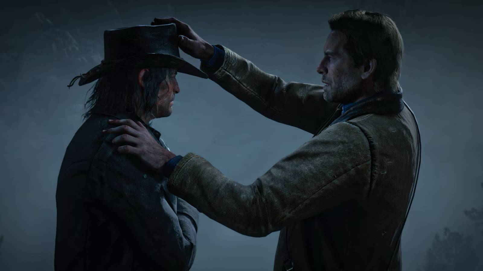 Arthur Morgan and John Marston bonding
