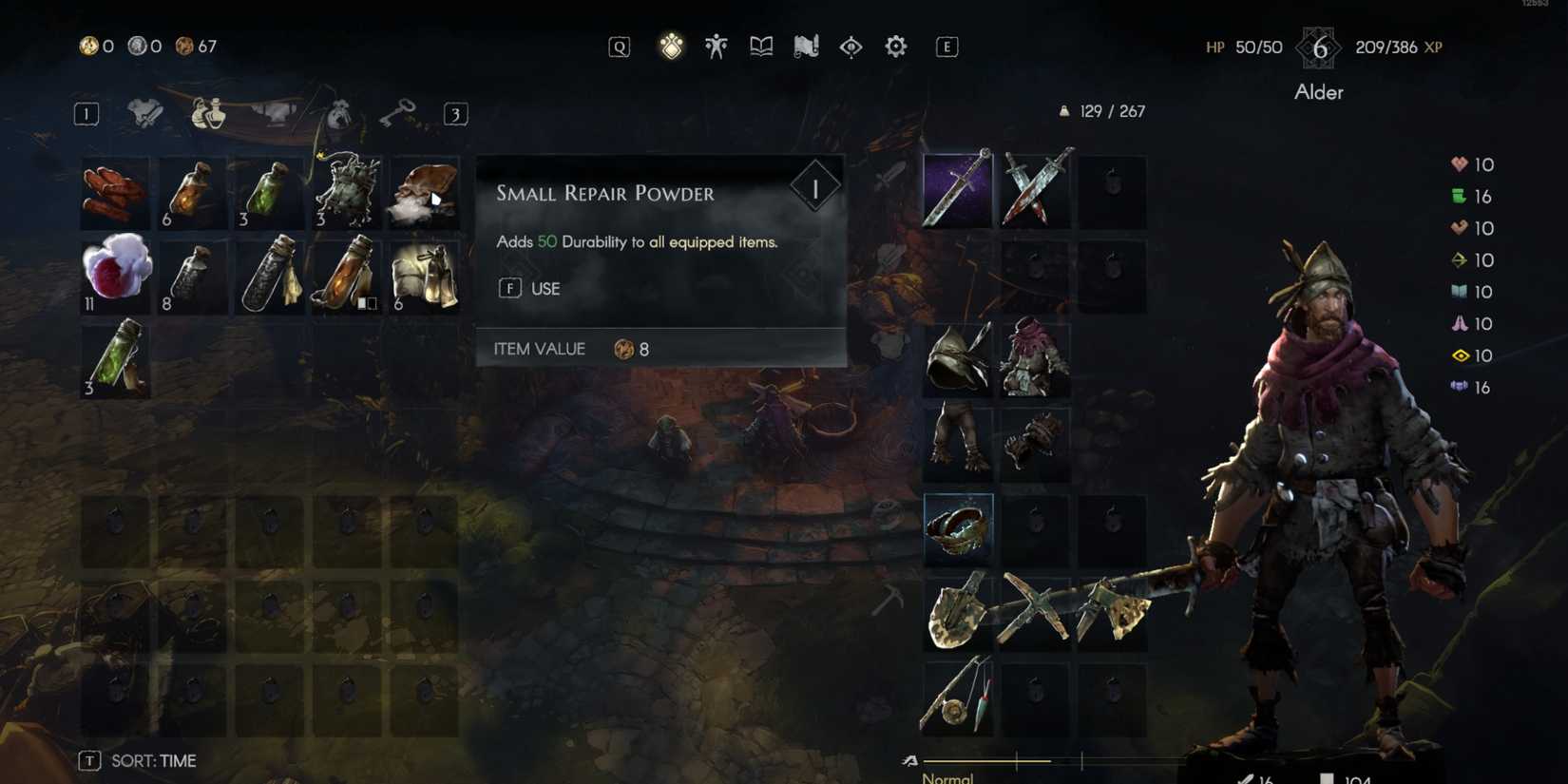 repair powder in no rest for the wicked