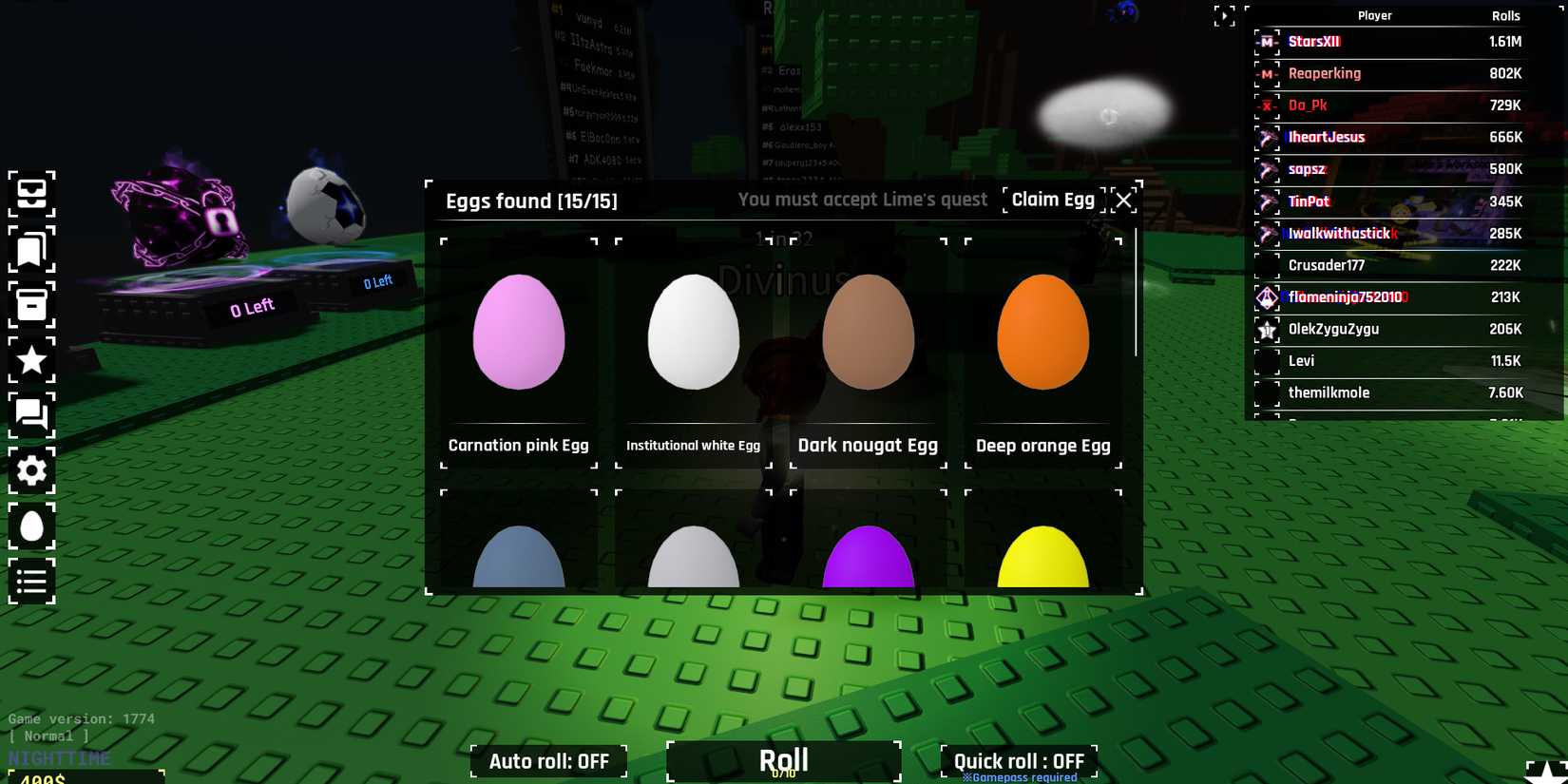 Image of the claim egg screen to get the Star Egg in Sol's RNG Roblox