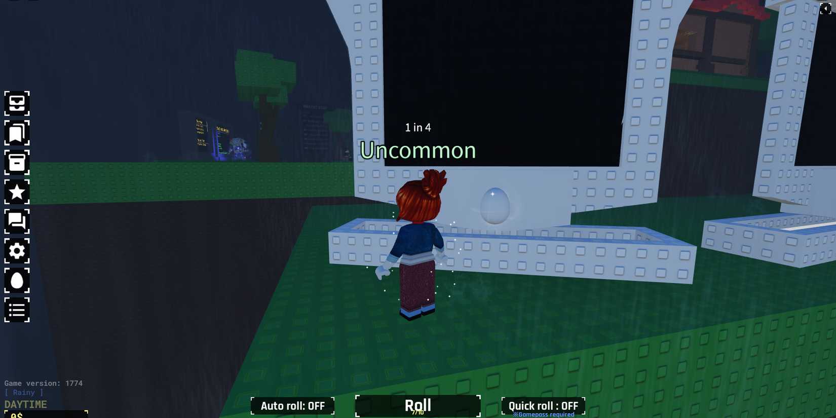 Image of the egg behind the donation board in Sol's RNG Roblox
