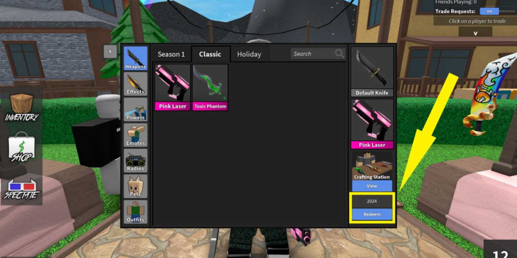 WS10'S MM2: the codes tab