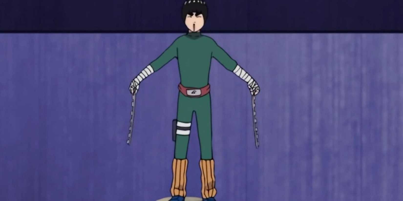 Rock Lee Takes Off His Weights Vs Gaara Naruto