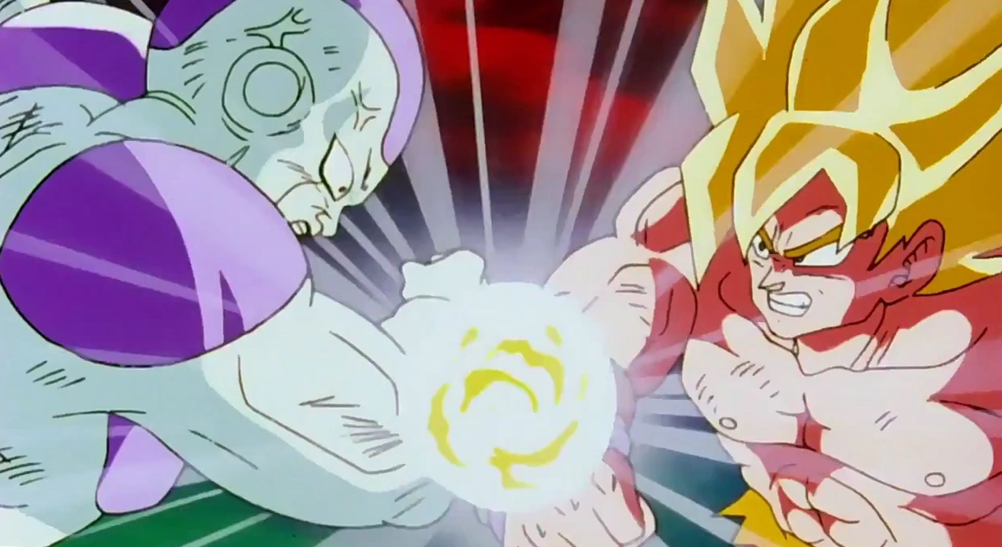 Goku versus Freeza in the Namek Saga