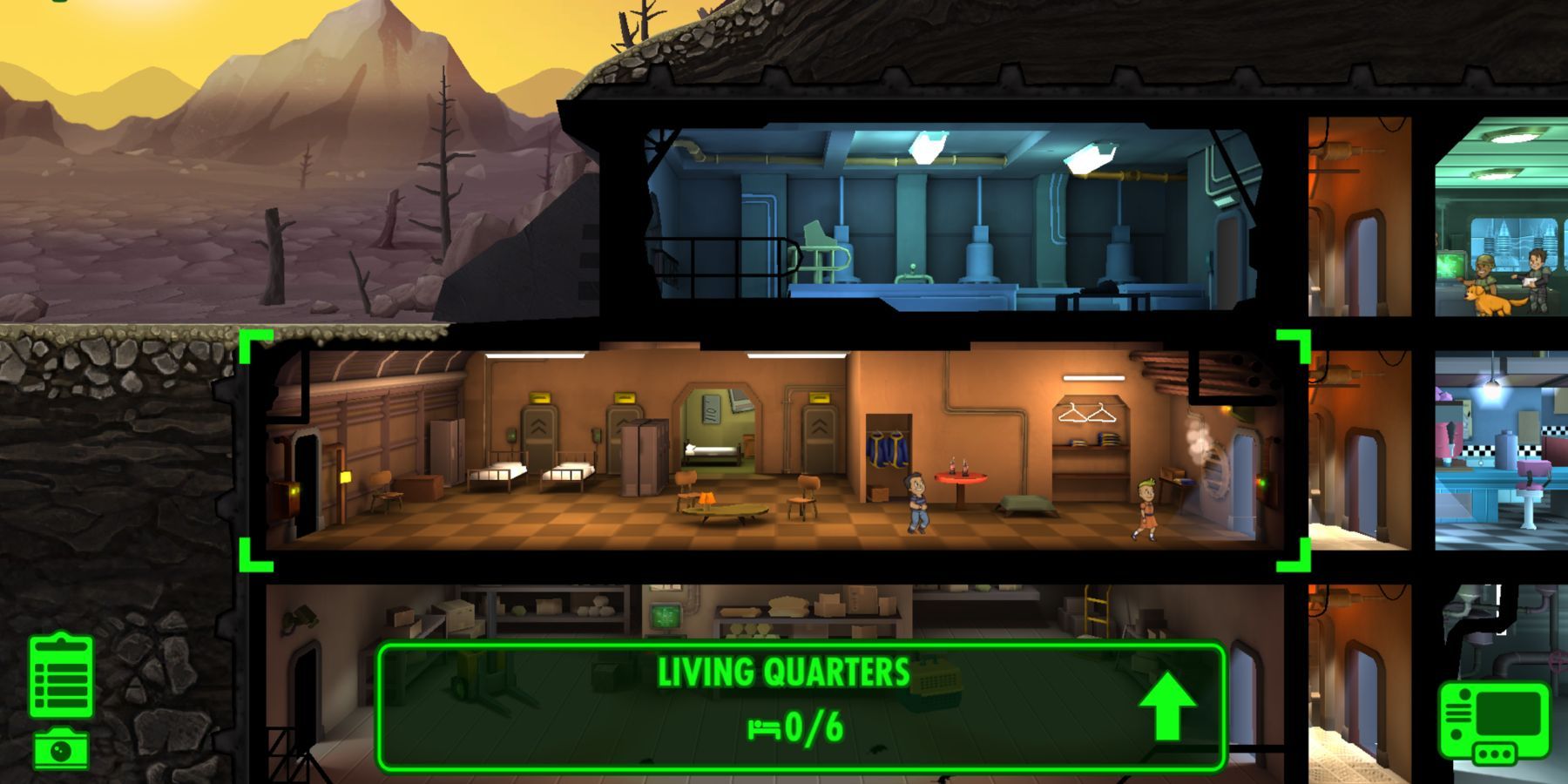 Living Quarters in Fallout Shelter