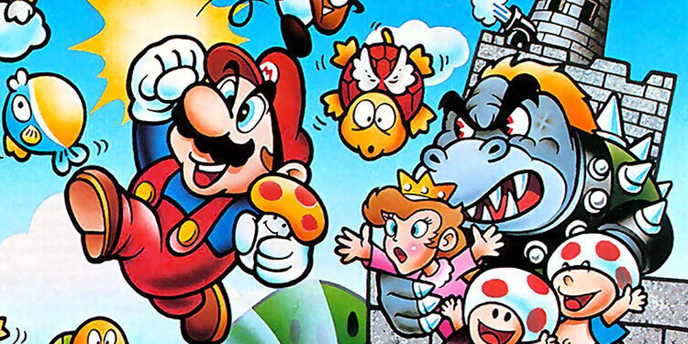 Japanese box coverart for 1985's Super Mario Bros.