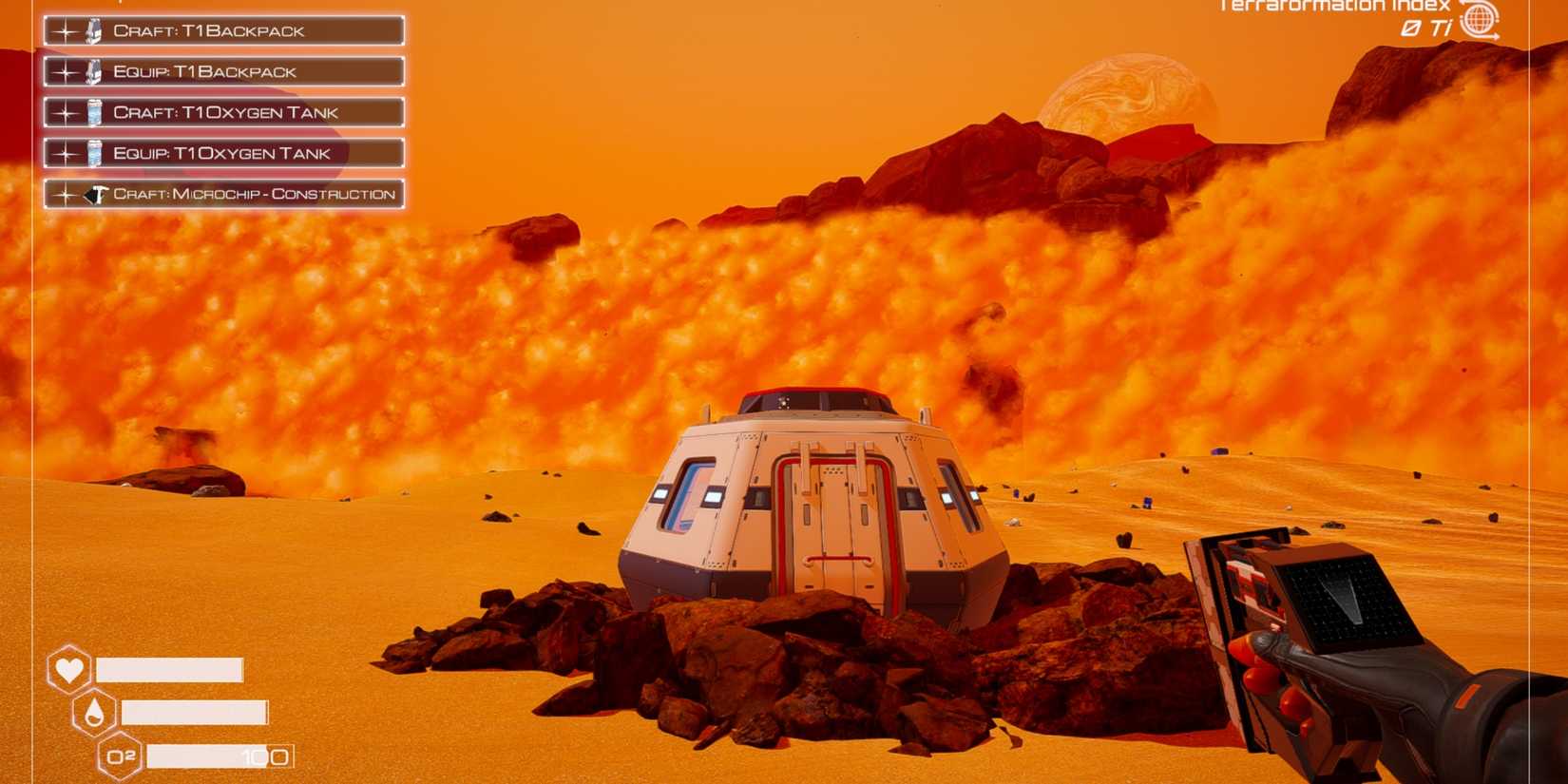 Sand Falls Starting Location In The Planet Crafter