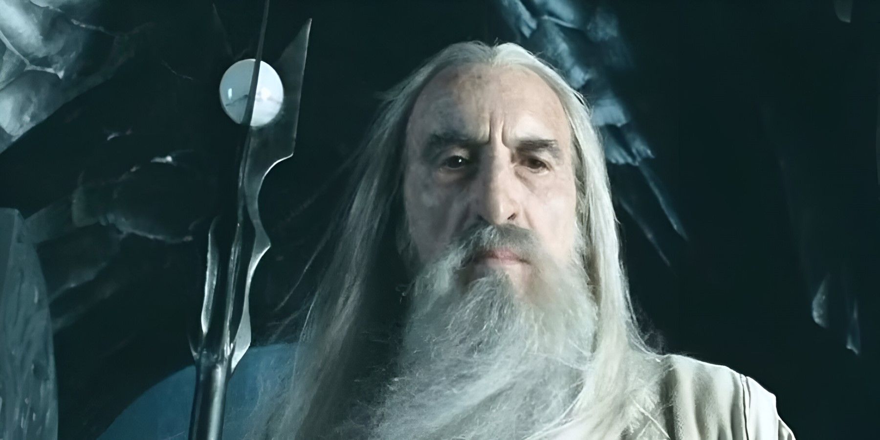 Saruman at Isengard in The Lord of the Rings