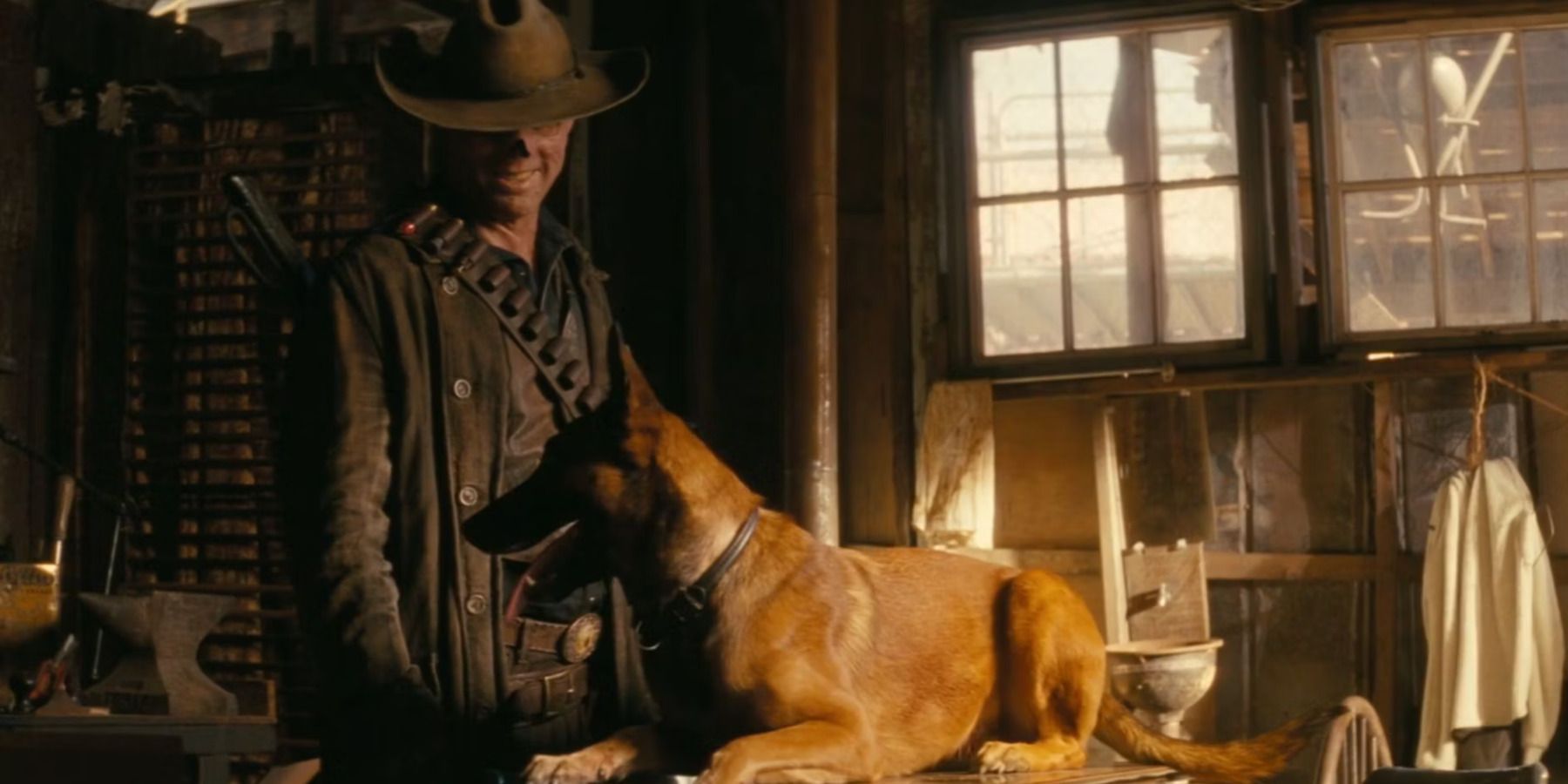 A dog and the Ghoul in the Fallout TV series