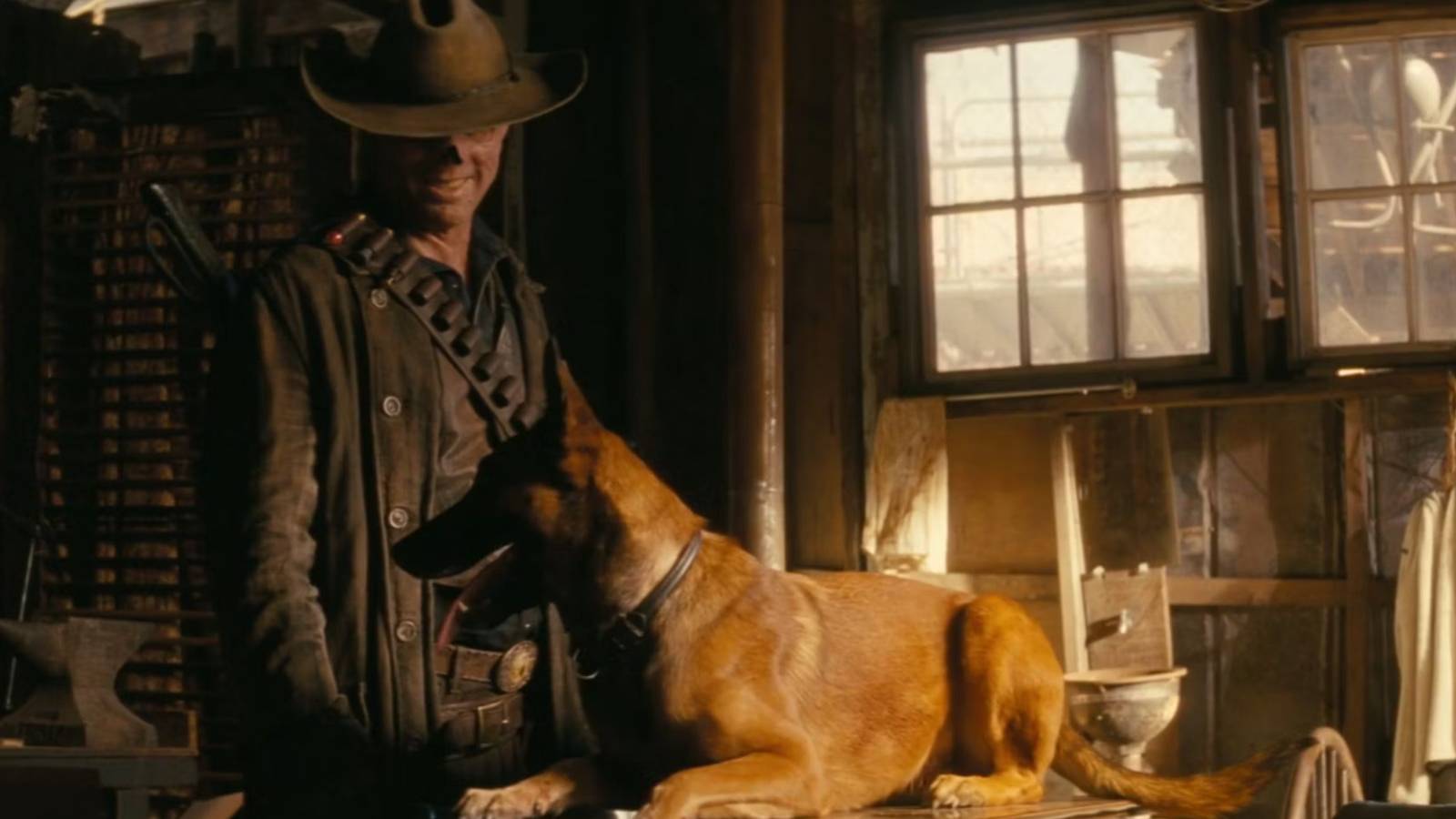 A dog and the Ghoul in the Fallout TV series