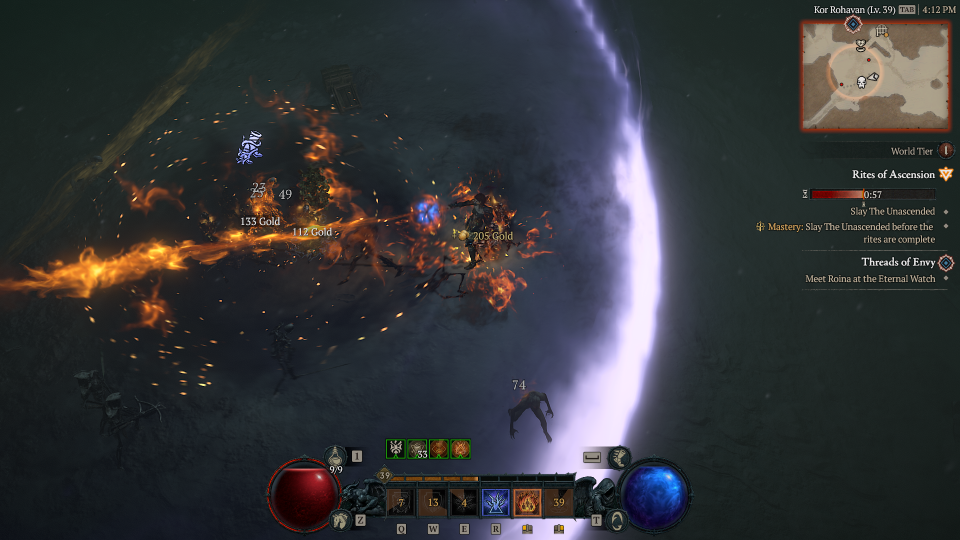 Channeling Incinerate in Diablo 4