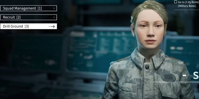 Recruit menu in Outpost Infinity Siege