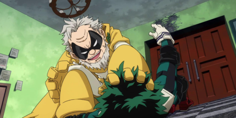 Gran Torino stepping on Midoriya 