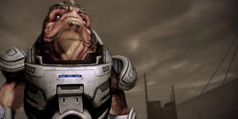 Grunt looking up at the sky on Tuchanka 