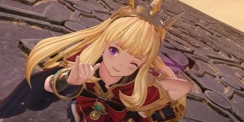 Cagliostro winking at the camera 