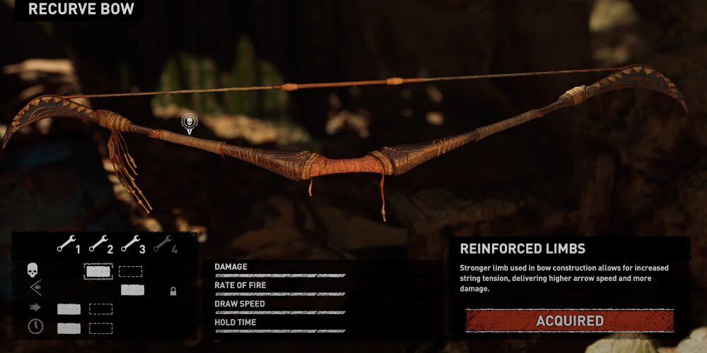 Recurve Bow upgrade stats 