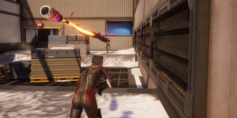 Agent running past a missile in Rogue Company 