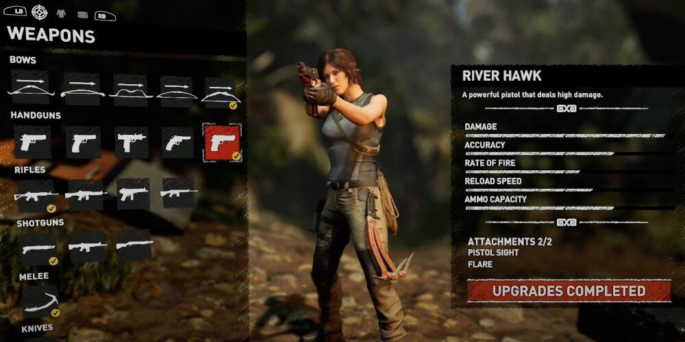 Lara aiming the River Hawk magnum 