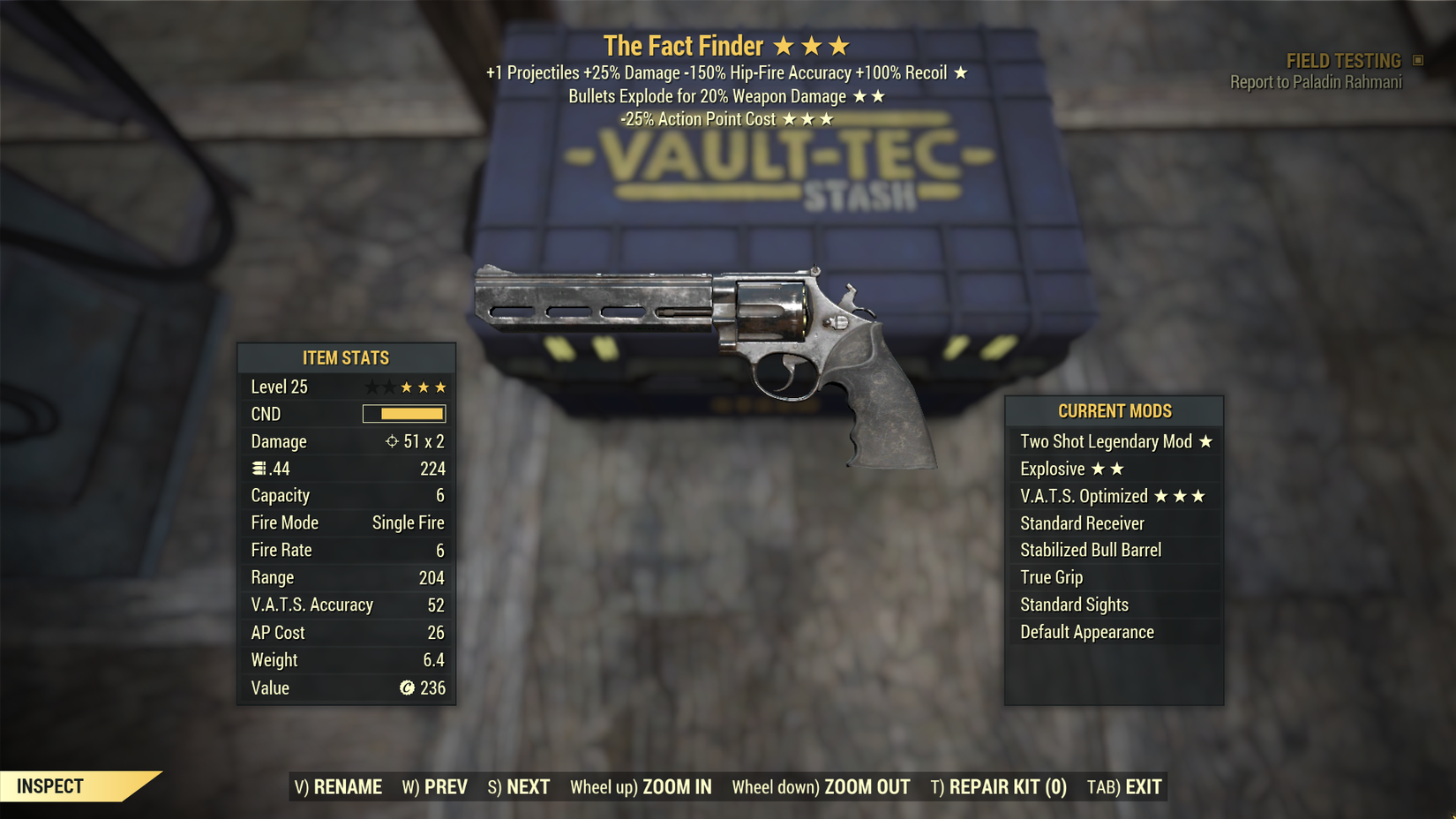 The Fact Finder in Fallout 76